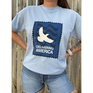 Vintage 95' Delivering America Single Stitch Graphic Tee T-Shirt Size Medium